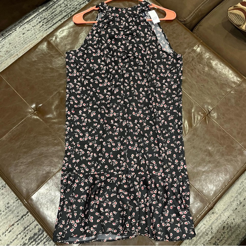 Gap floral halter satin dress